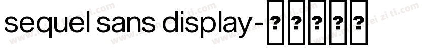 sequel sans display字体转换